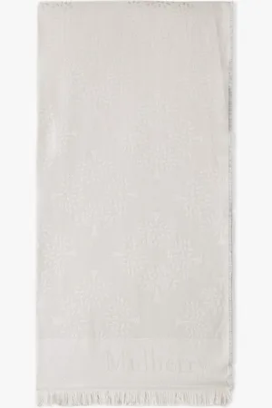 MULBERRY Tree Design Silk Blend Scarf