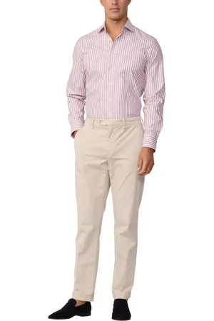 Hackett Cotton Tailored Fit Bengal Stripe Shirt