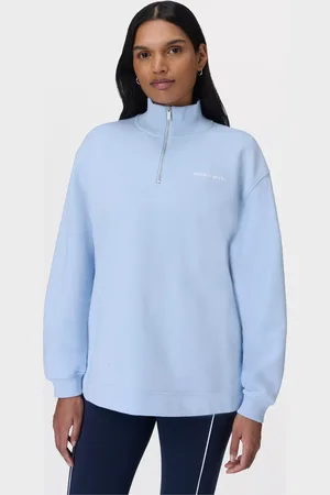Sweaty Betty Revive Organic Cotton Rich Longline 1/2 Zip Jumper