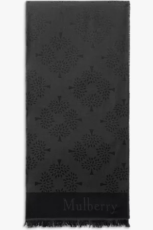 MULBERRY Tree Design Silk Blend Scarf