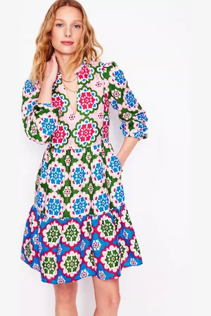 Boden Esme Linen Tiered Mini Dress
