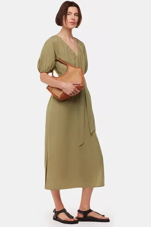 Whistles Ariella Linen Blend Midi Dress