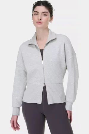 Sweaty Betty Organic Cotton Blend Double Zip After Class Sweatshirt