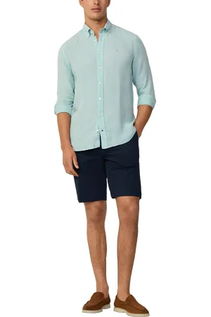 Hackett Garment Dyed Linen Tailored Fit Shirt
