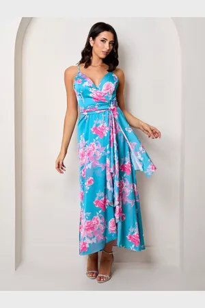 Chi Chi London Floral Cami Wrap Maxi Dress