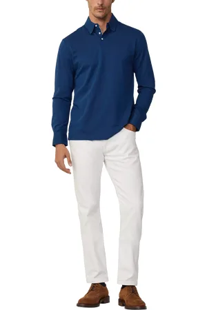 Hackett Cotton Regular Fit Long Sleeve Polo Shirt