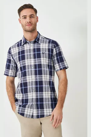 J.Crew Linen Blend Regular Fit Check Shirt