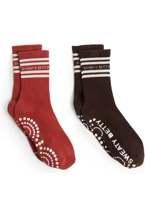 Sweaty Betty Gripper Organic Cotton Rich Ankle Socks, Pack of 2