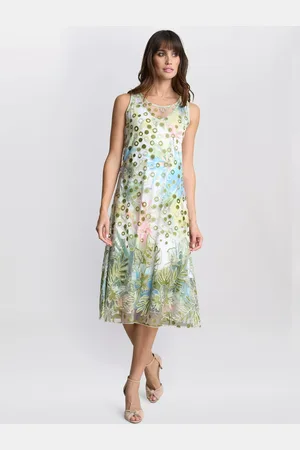 Gina Bacconi Emilia Polka Dot Floral Dress