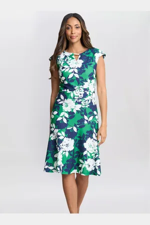 Gina Bacconi Gracey Floral Cap Sleeve Dress