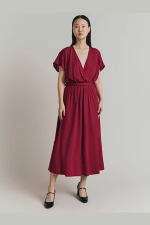 Ghost Aria Crepe Midi Dress