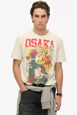 Superdry Osaka 6 Narrative T-Shirt, Khaki Olive
