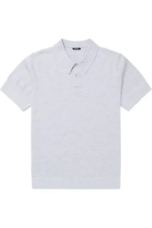 Denham Eaton Regular Fit Short Sleeve Knitted Polo Shirt
