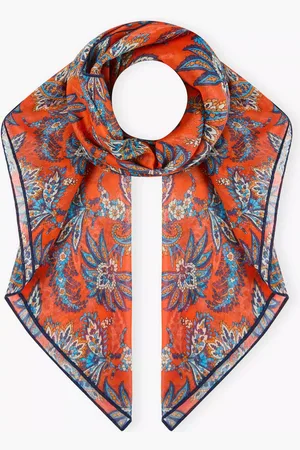 BRORA Cotton Chiffon Liberty Print Square Scarf