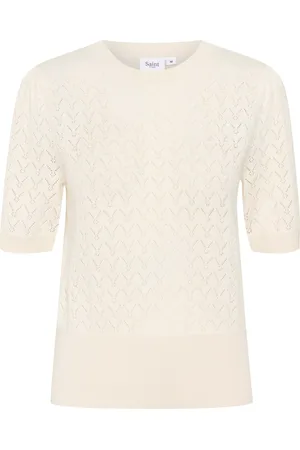 Saint Tropez Karna Textured Knit Short Sleeve Jumper