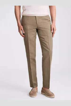 Moss Tailored Fit Linen Blend Suit Trousers