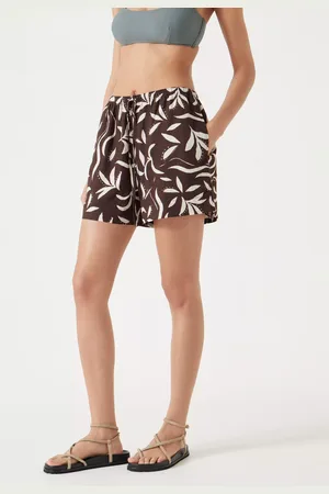Hush Puppies Linen Blend Printed Shorts