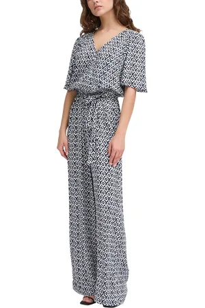 Ichi Marrakch Ikat Tile Print Jumpsuit