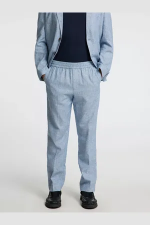 SELECTED Malik Regular Fit Cotton & Linen Blend Suit Trousers
