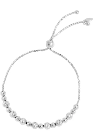 Simply Silver Diamond Cut Orb Toggle Bracelet