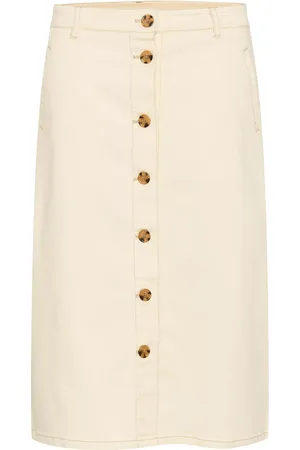 Saint Tropez Kayo Button Denim Midi Skirt