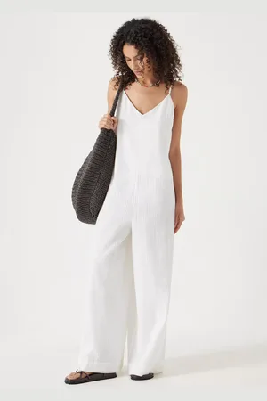 Hush Puppies Seersucker Cotton Flared Jumpsuit
