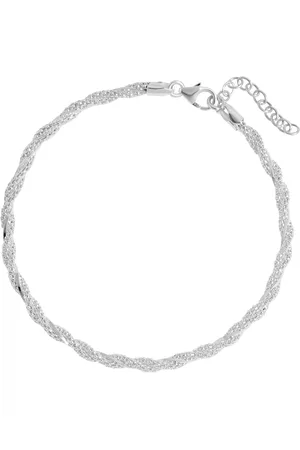 Simply Silver Textured Twist Rope Chain Bracelet