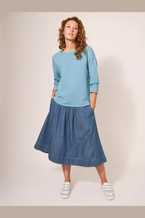 White Stuff Charlotte Denim Midi Skirt