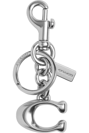 Coach Signature Solid C Bag Charm, Silver