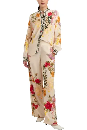 RAISHMA Nancy Floral Wide Leg Trousers