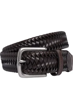 Hackett Leather Plaited Belt