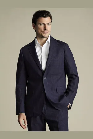 Charles Tyrwhitt Slim Fit Check Linen Blazer