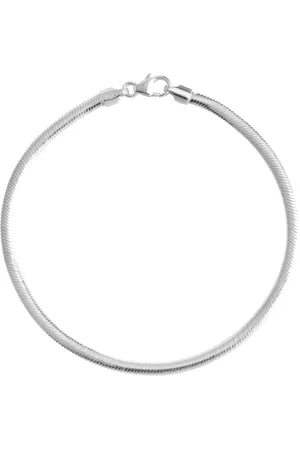 Simply Silver Fine Flat Snake Chain Bracelet
