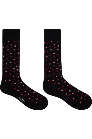 Paul Smith Heart Print Socks, Black