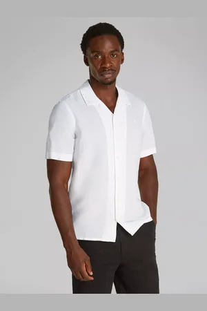 Calvin Klein Linen Blend Regular Fit Cuban Collar Shirt