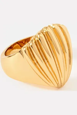 mint&berry Statement Shell Ring, Tone