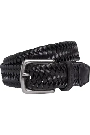 Hackett Plaited Leather Belt