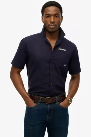 Superdry Merchant Resort Linen Cotton Blend Shirt