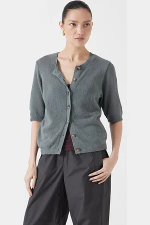 Hush Puppies Cotton Linen Blend Short Sleeve Cardigan