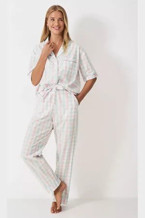 J.Crew Check Short Sleeve Long Pyjama Set