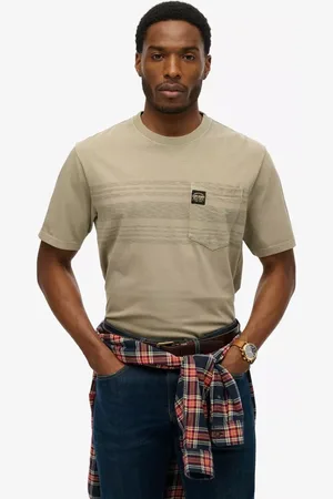 Superdry Contrast Stripe Pocket Cotton T-Shirt