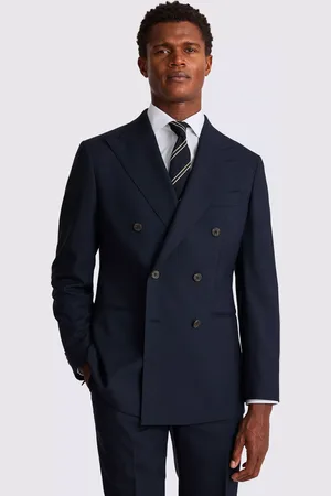 Moss X Barberis Tailored Fit Double Breasted Suit Jacket