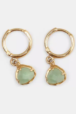 Hush Puppies Amelie Semi Precious Teardrop Huggie Hoop Earrings