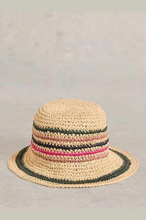 White Stuff Stripe Bucket Hat