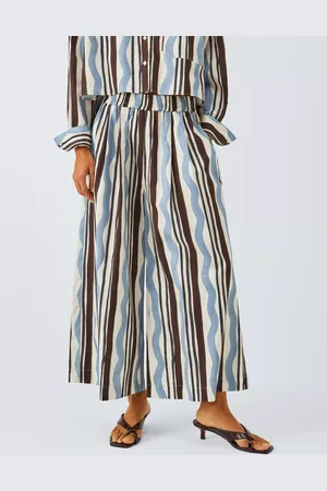 Max Mara Wavy Stripe Wide Leg Trousers