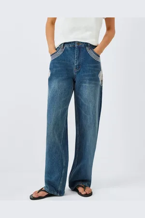 Deus Ex Machina Bonham Straight Leg Embroidered Jeans