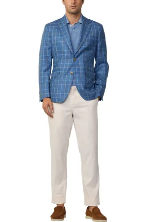 Hackett Wool Blend Check Blazer