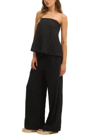 Summery Copenhagen Tara Tie Waist Wide Leg Trousers