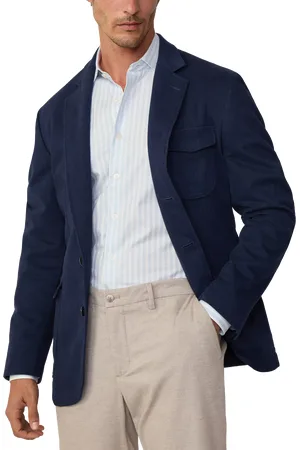 Hackett Stretch Herringbone Safari Blazer