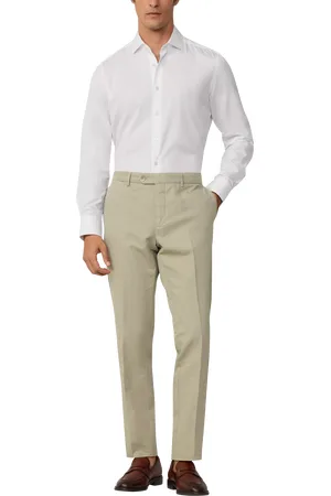 Hackett Cotton Twill Tailored Fit Stain-Resistant Shirt, Sky Blue